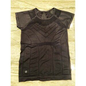 Athleta: Short sleeve, black, Size M, top with bottom grippers.
